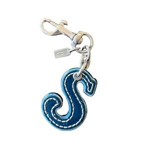 Coach Letter S Leather Bag Charm (Y2K)